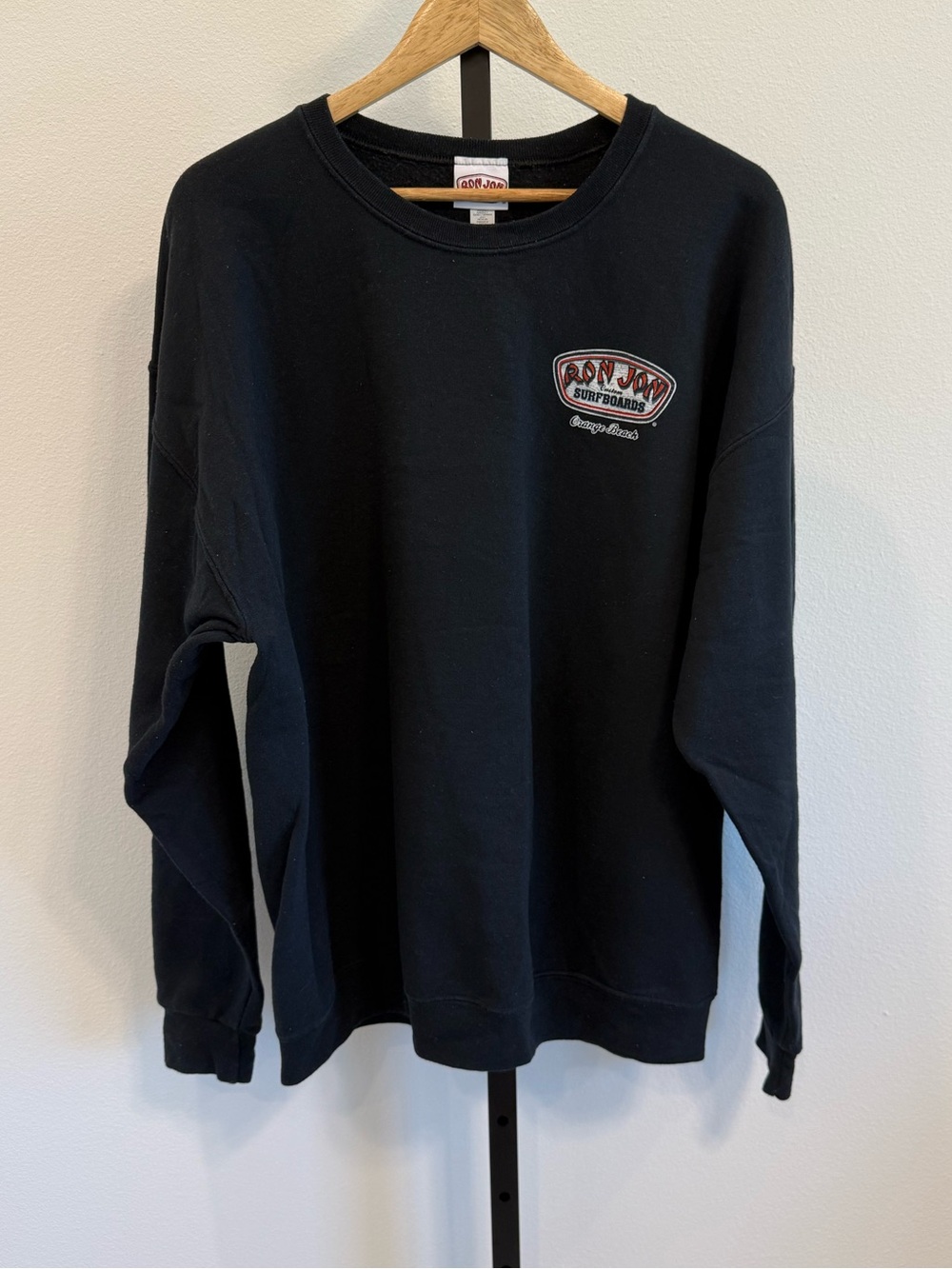 Ron Jon Orange Beach Black Crewneck Sweatshirt Casual Unisex Travel Comfort XL